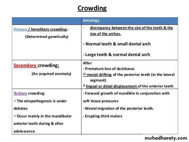dental crowding and spacing
