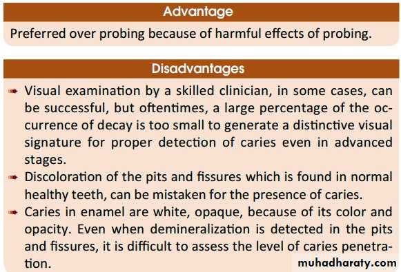 Diagnosis of caries
