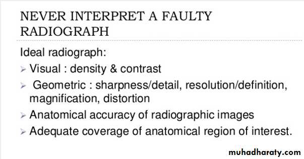 Principles of radiographic interpretation
