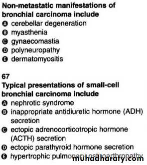 Tumours of the bronchus and lung