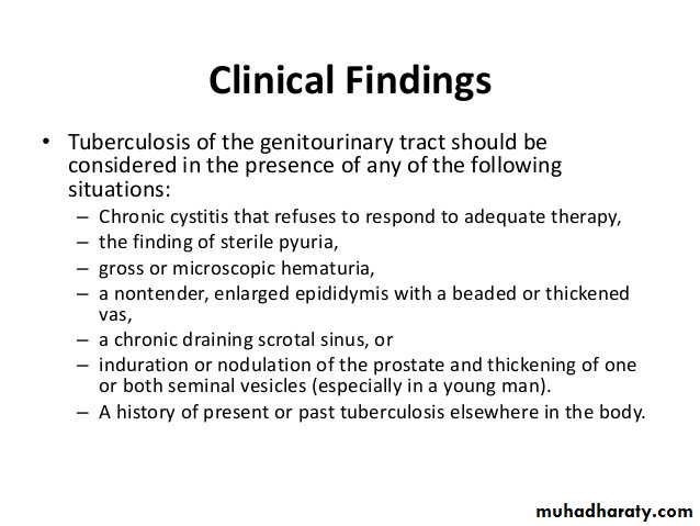 Genitourinary tuberculosis
