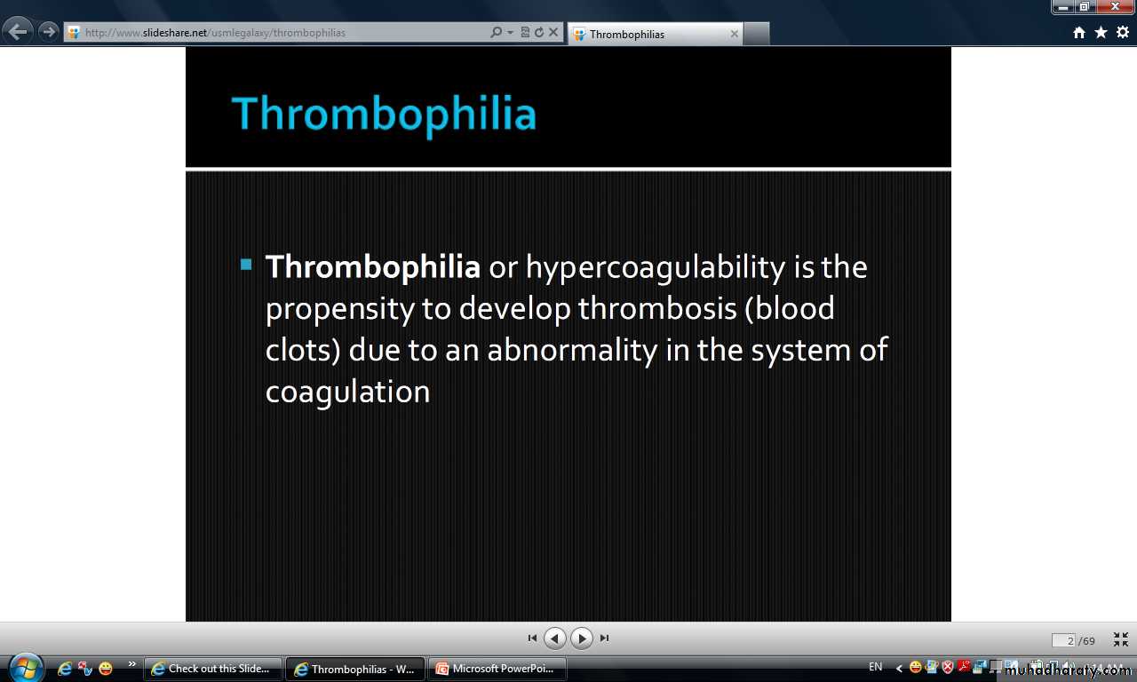 thrombophillia