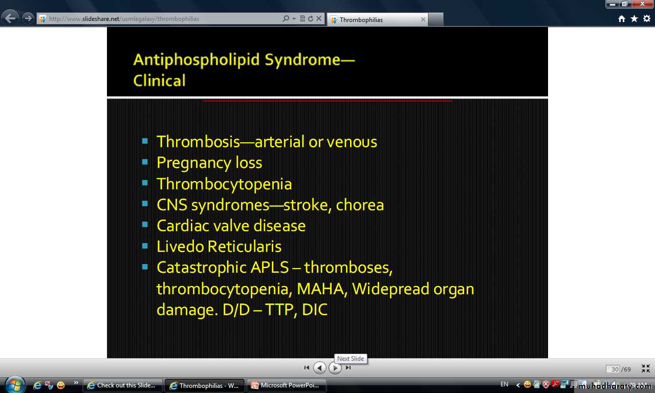 thrombophillia