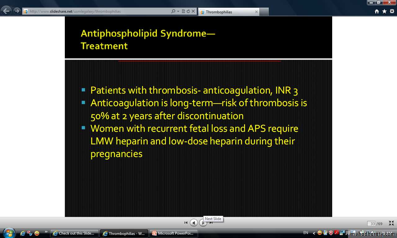 thrombophillia