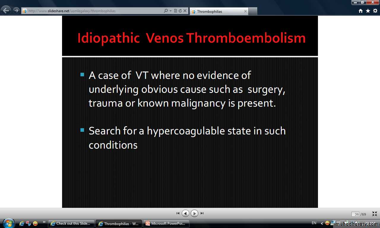 thrombophillia