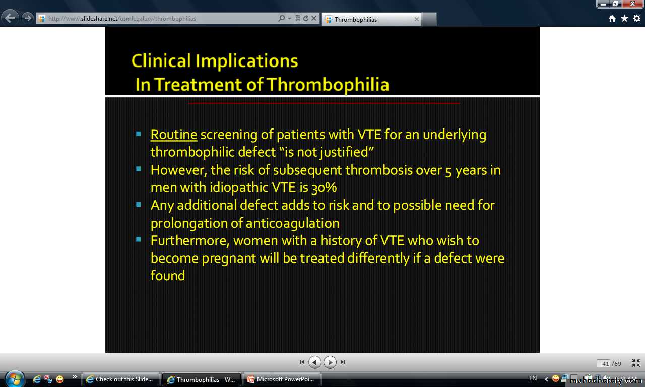 thrombophillia