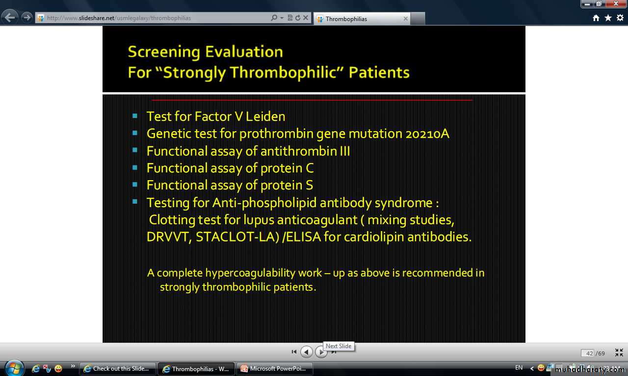 thrombophillia