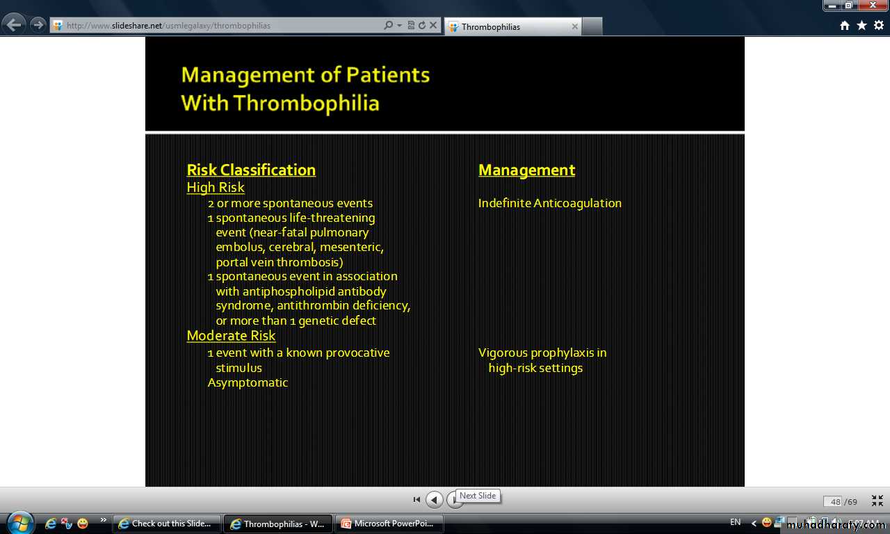 thrombophillia