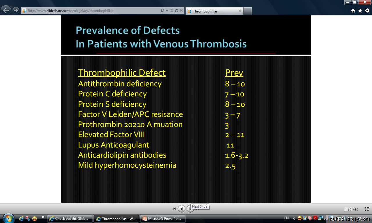 thrombophillia