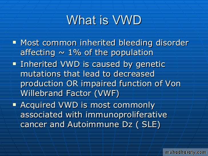 Bleeding disorders