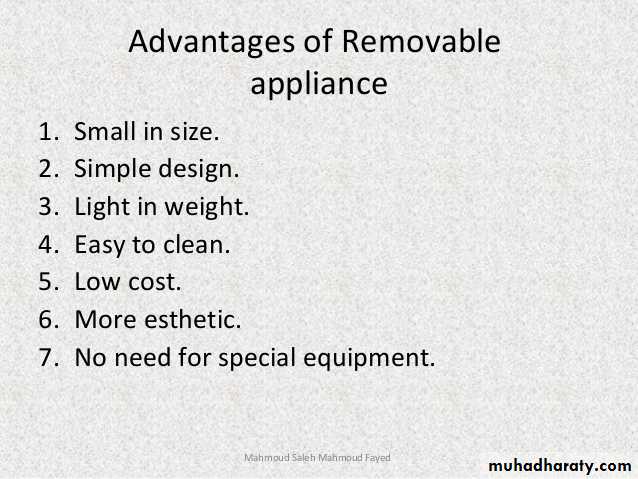 Removable Orthodontic Appliance