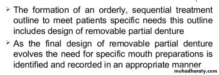 mouth preparation for removable partial denture