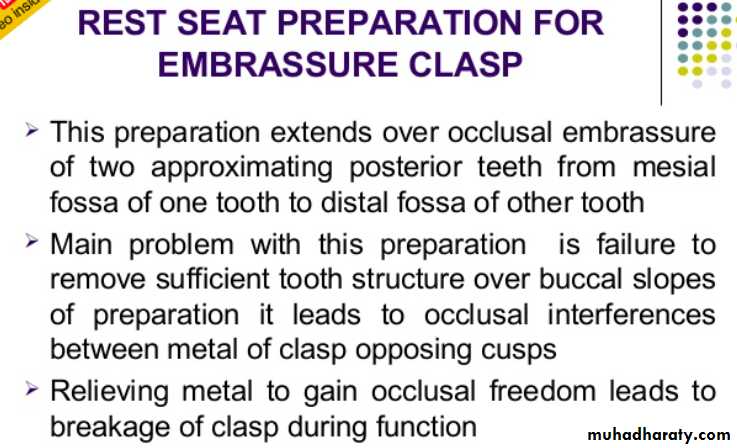 mouth preparation for removable partial denture