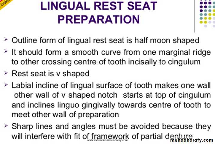 mouth preparation for removable partial denture