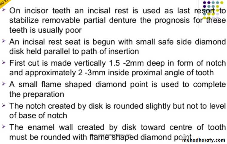 mouth preparation for removable partial denture