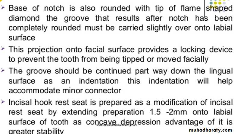 mouth preparation for removable partial denture