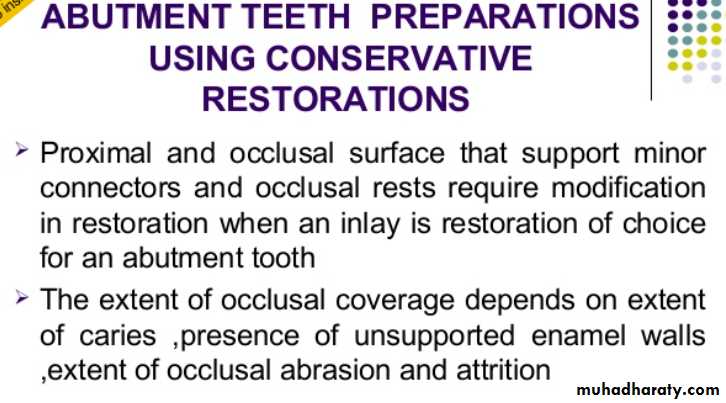 mouth preparation for removable partial denture