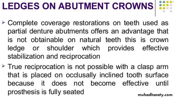 mouth preparation for removable partial denture