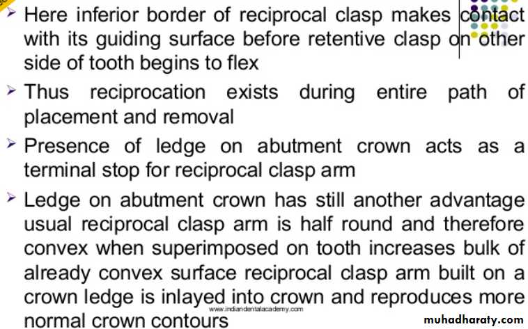 mouth preparation for removable partial denture