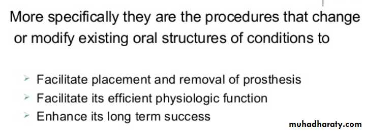 mouth preparation for removable partial denture