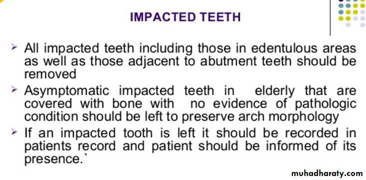 mouth preparation for removable partial denture