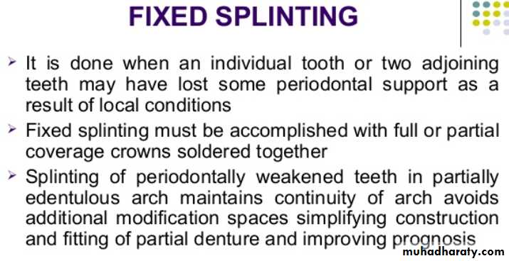 mouth preparation for removable partial denture