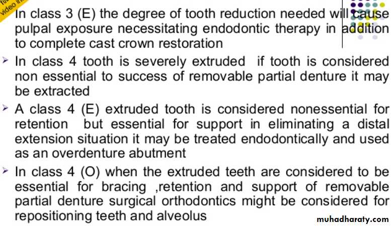 mouth preparation for removable partial denture