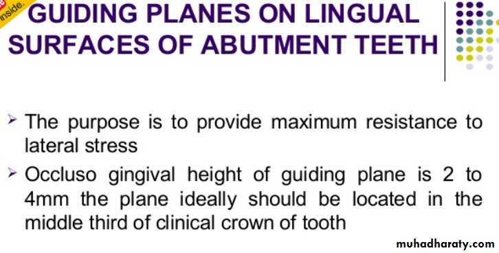 mouth preparation for removable partial denture
