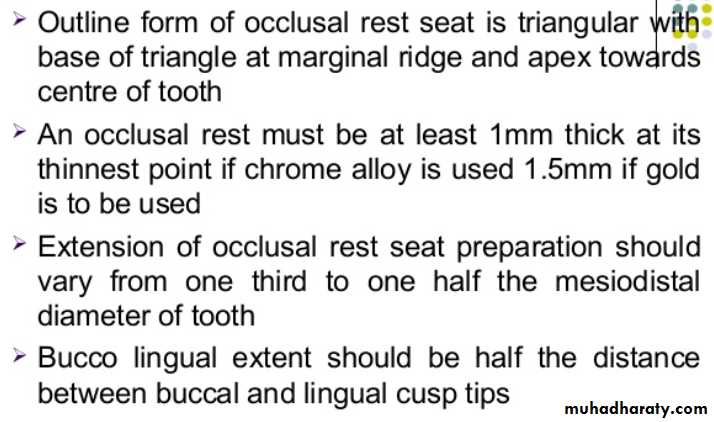 mouth preparation for removable partial denture