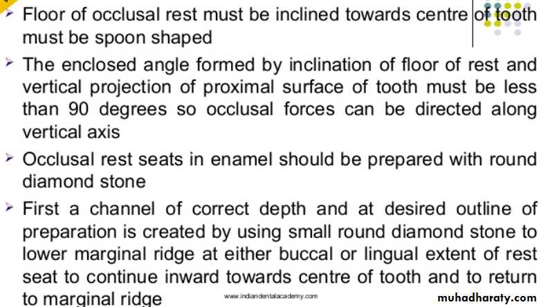 mouth preparation for removable partial denture