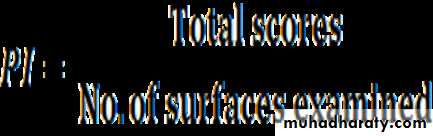 Periodontal indices