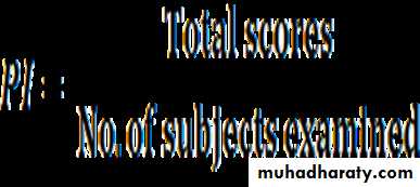 Periodontal indices
