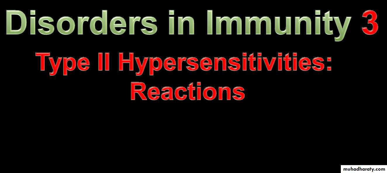 Disorders in Immunity