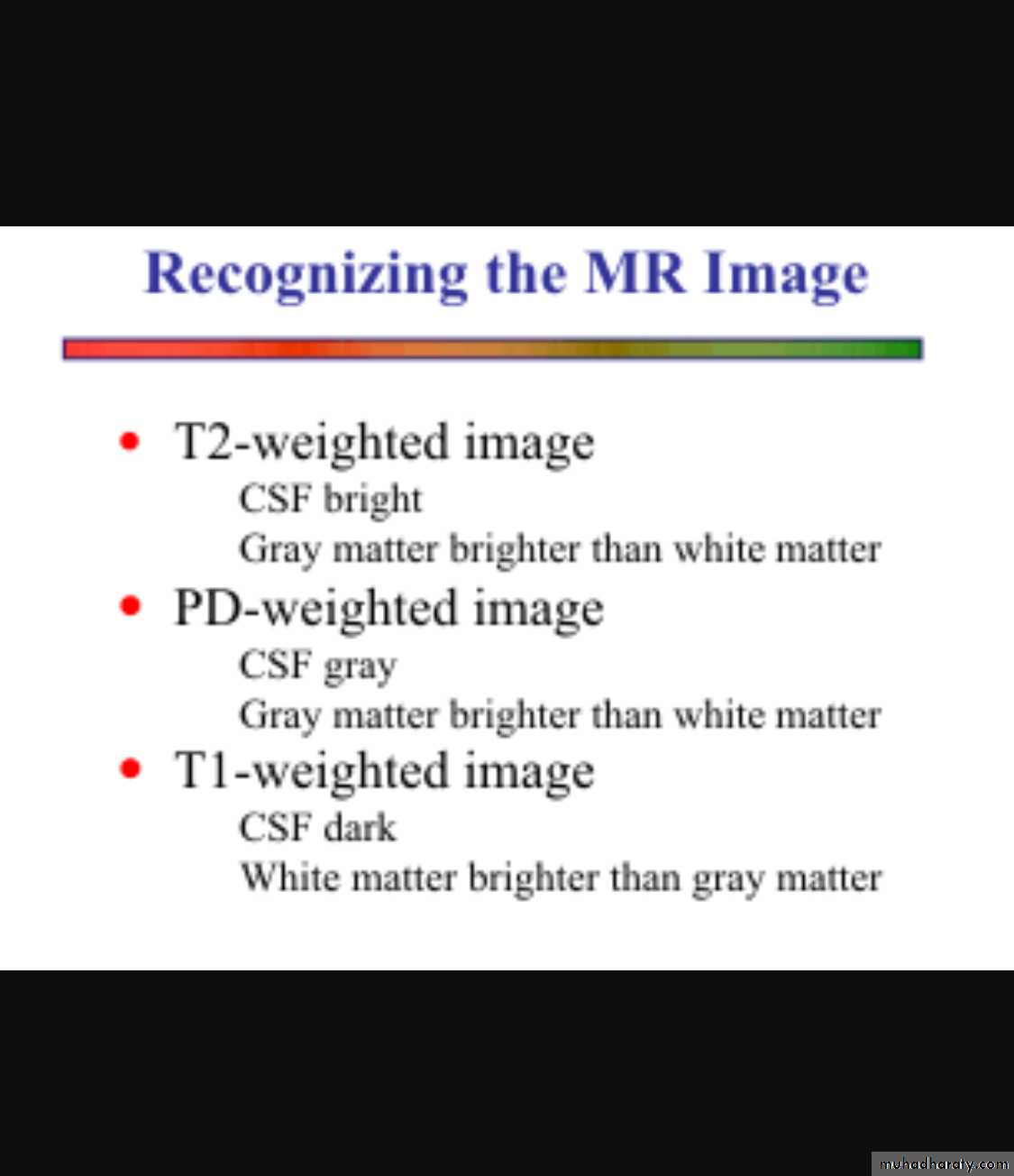 MRI physics