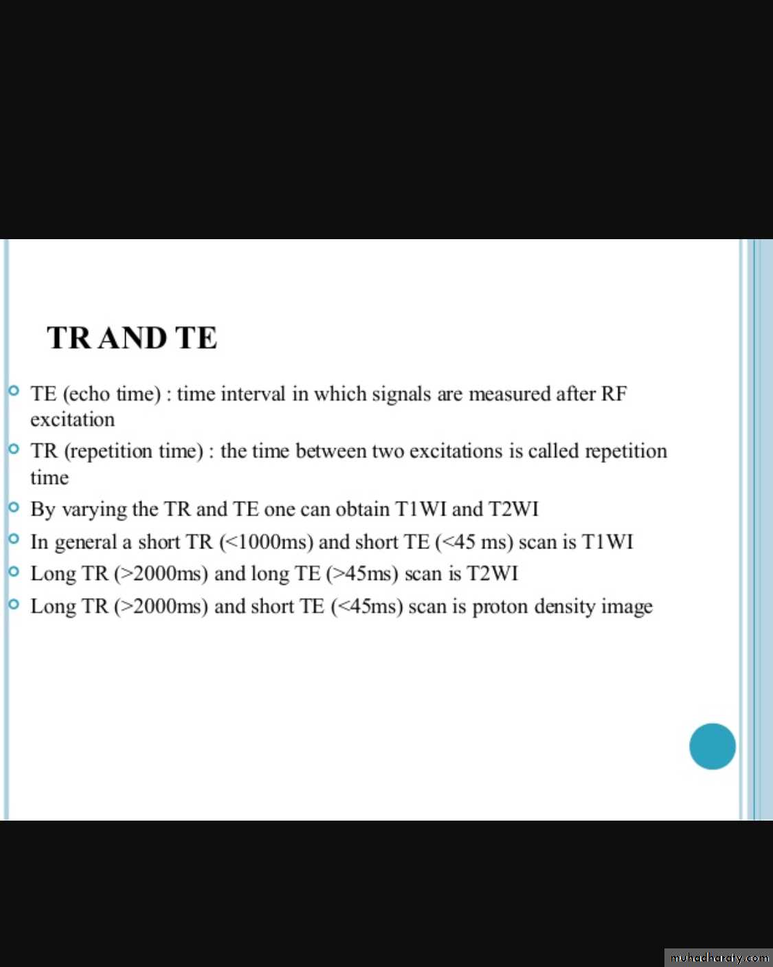 MRI physics