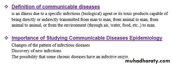 Principles of Communicable Diseases Epidemiology