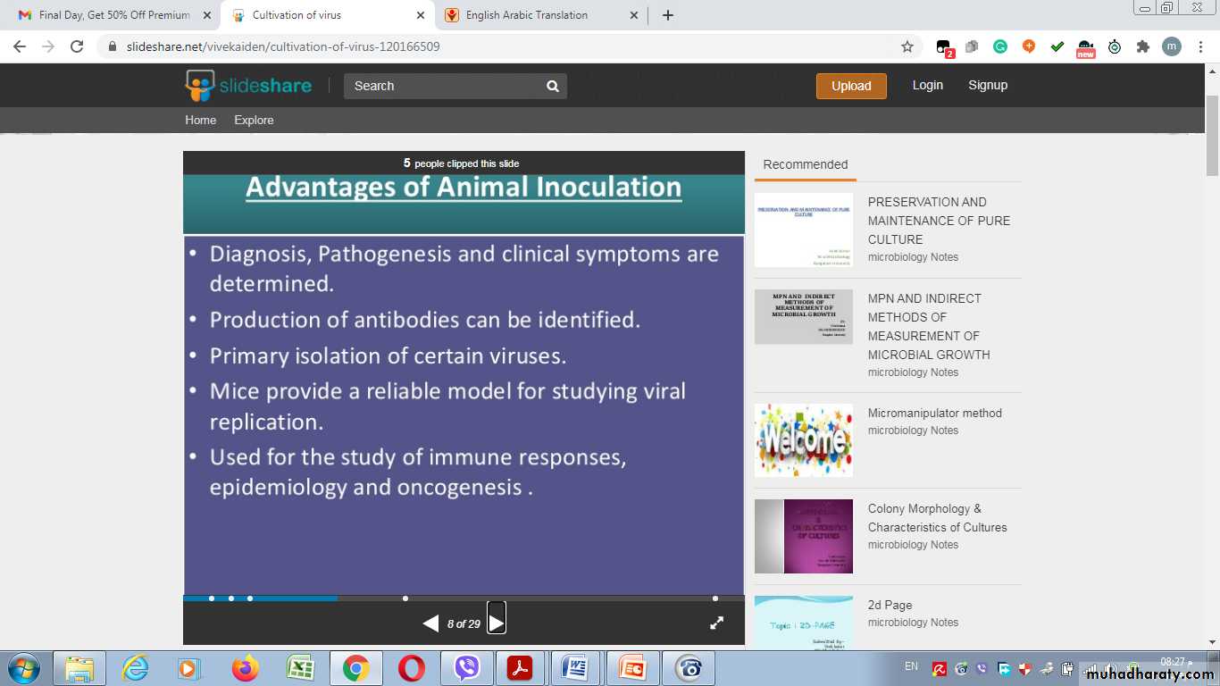 Cultivation, Detection and Quantitation of Viruses