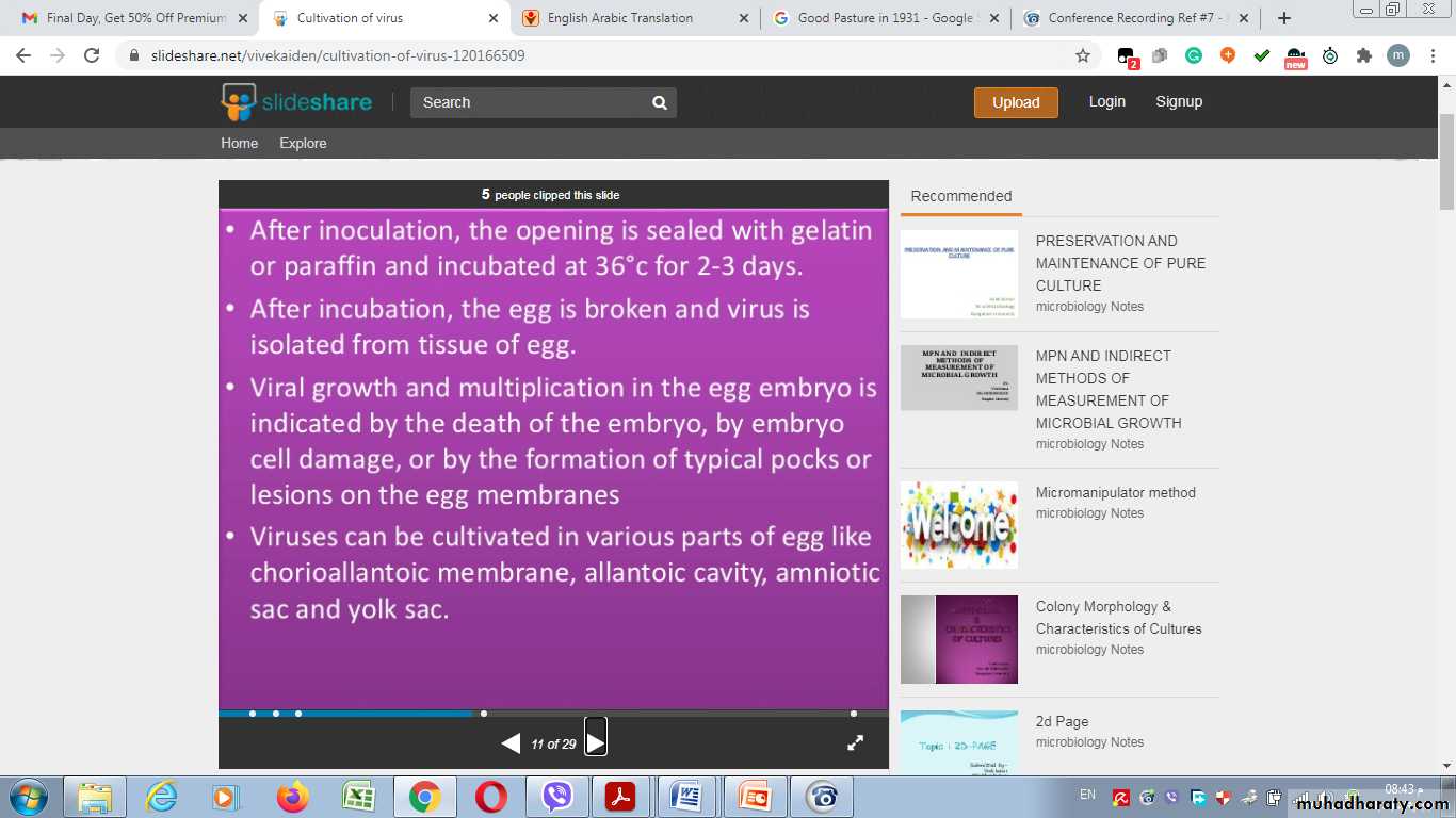 Cultivation, Detection and Quantitation of Viruses