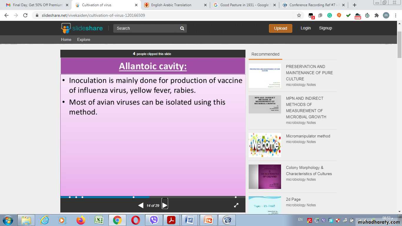 Cultivation, Detection and Quantitation of Viruses