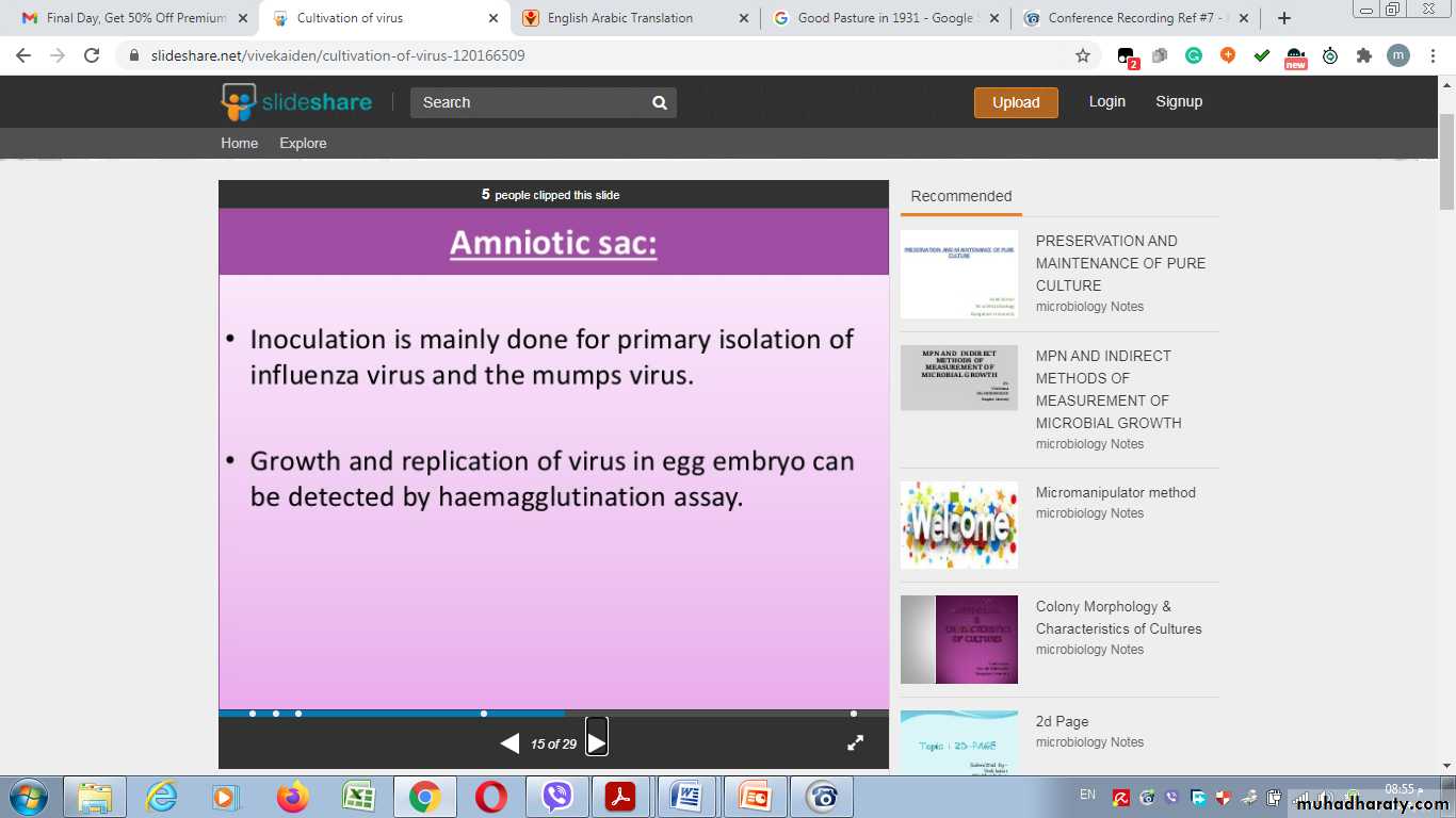 Cultivation, Detection and Quantitation of Viruses