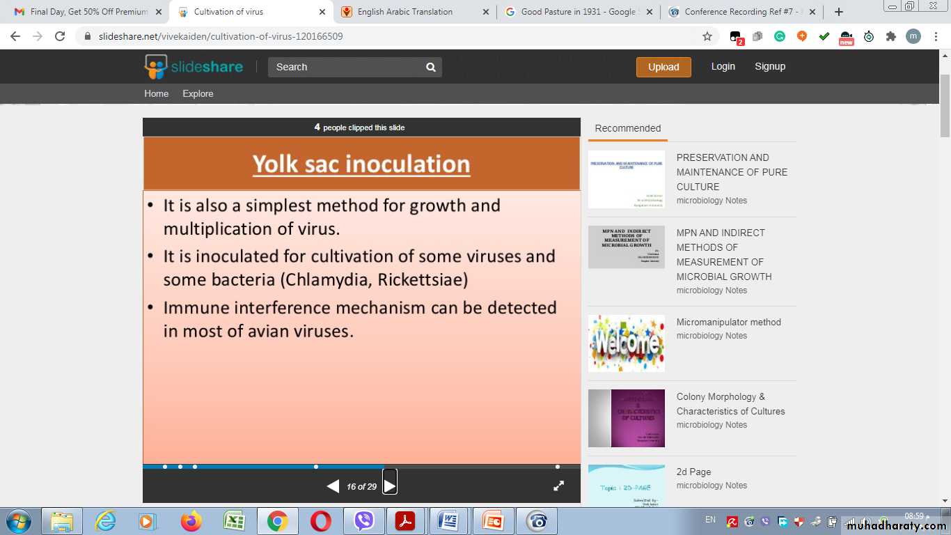 Cultivation, Detection and Quantitation of Viruses
