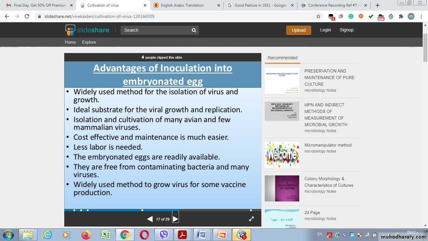 Cultivation, Detection and Quantitation of Viruses