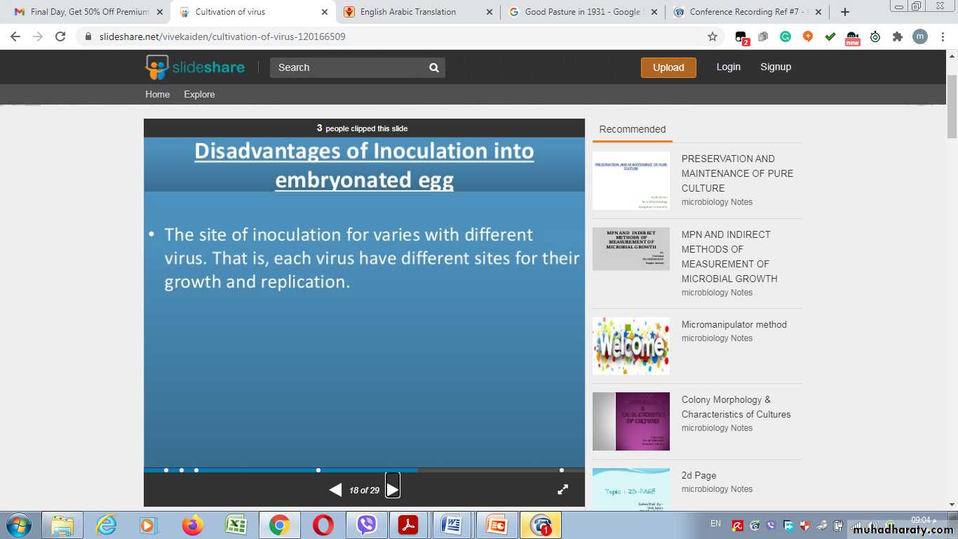 Cultivation, Detection and Quantitation of Viruses