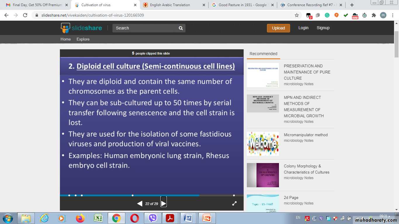 Cultivation, Detection and Quantitation of Viruses
