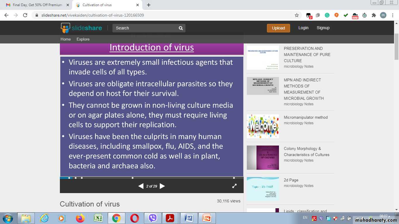 Cultivation, Detection and Quantitation of Viruses