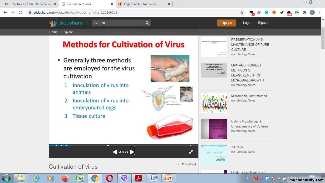 Cultivation, Detection and Quantitation of Viruses