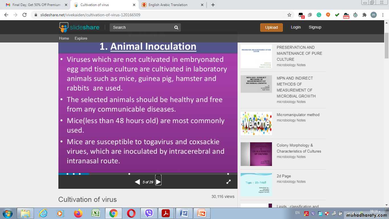 Cultivation, Detection and Quantitation of Viruses