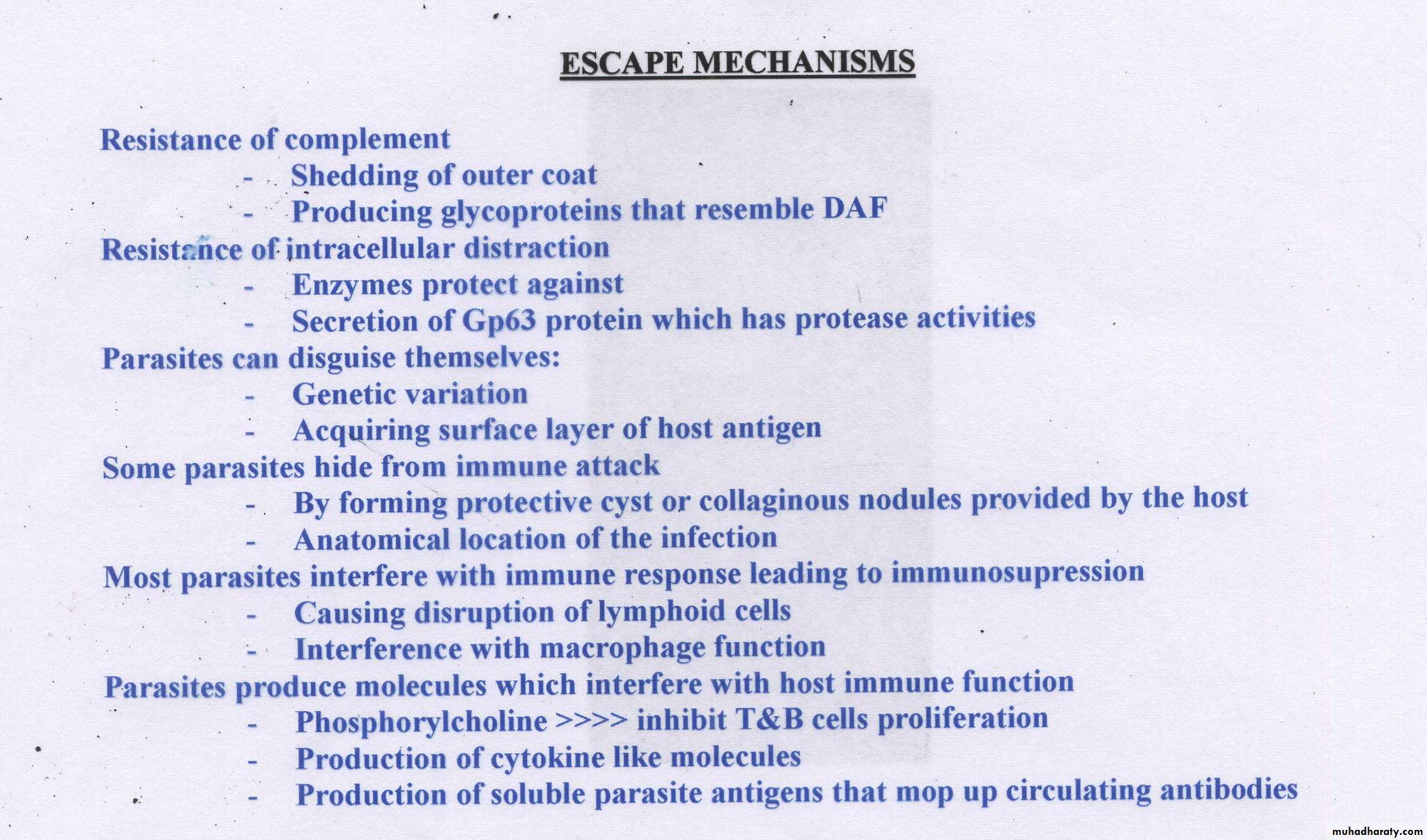 Immunity to Infection